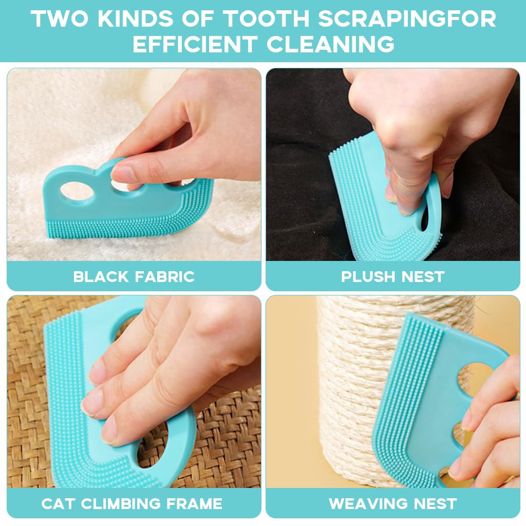 Qpets Pet Hair Remover Brush for Sofa and Carpet featuring Double Sided Soft Rubber | Easy Cleaning