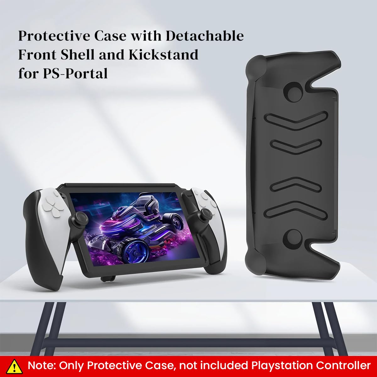 ZORBES® Protector Shell for Playstation Portal Shockproof TPU Shell Full Cover Shell for Playstation Portal Detachable Shell Design & Kick Stand Design Protective Case for PS Portal Game Console