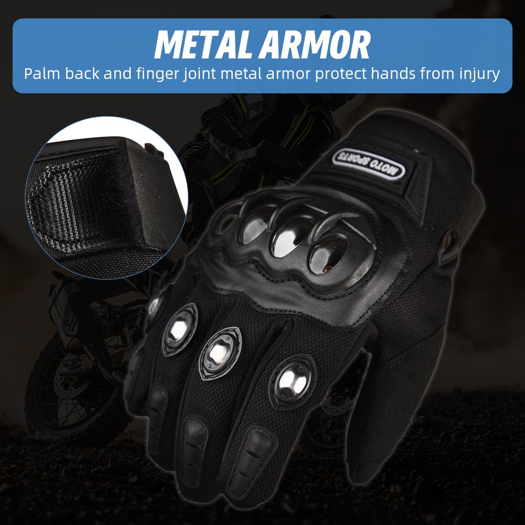 PROBEROS Winter Bike Gloves for Riding and Hiking with Touchscreen Fingertips | Anti-Slip Palm Grip and Hidden Zipper Pouch