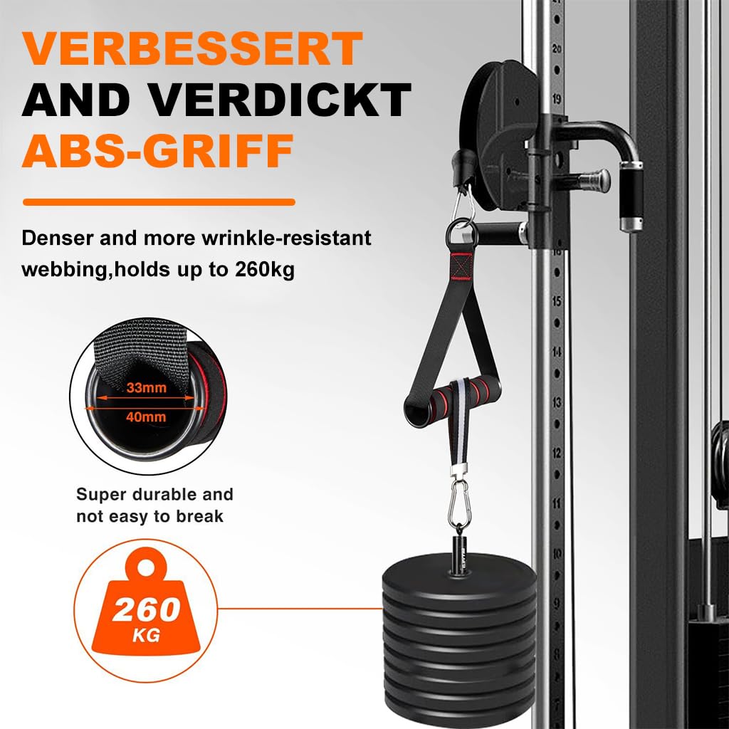 Proberos Pull Up Training Handles for Bodyweight Exercises with Ergonomic Foam Grip | Metal Carabiners Included for Full Body Strength Workouts