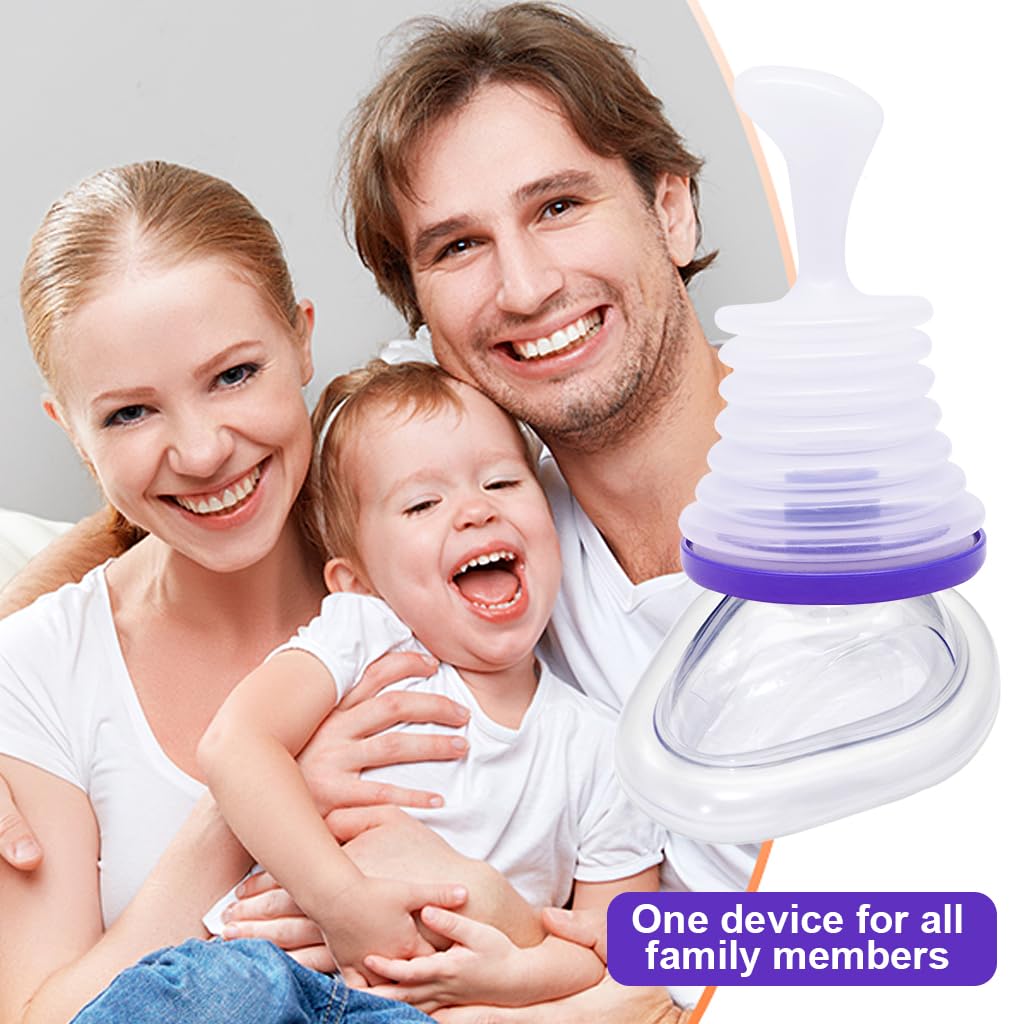 HANNEA Choking Rescue Device for Home & Travel featuring Manual Airway Suction | Blue