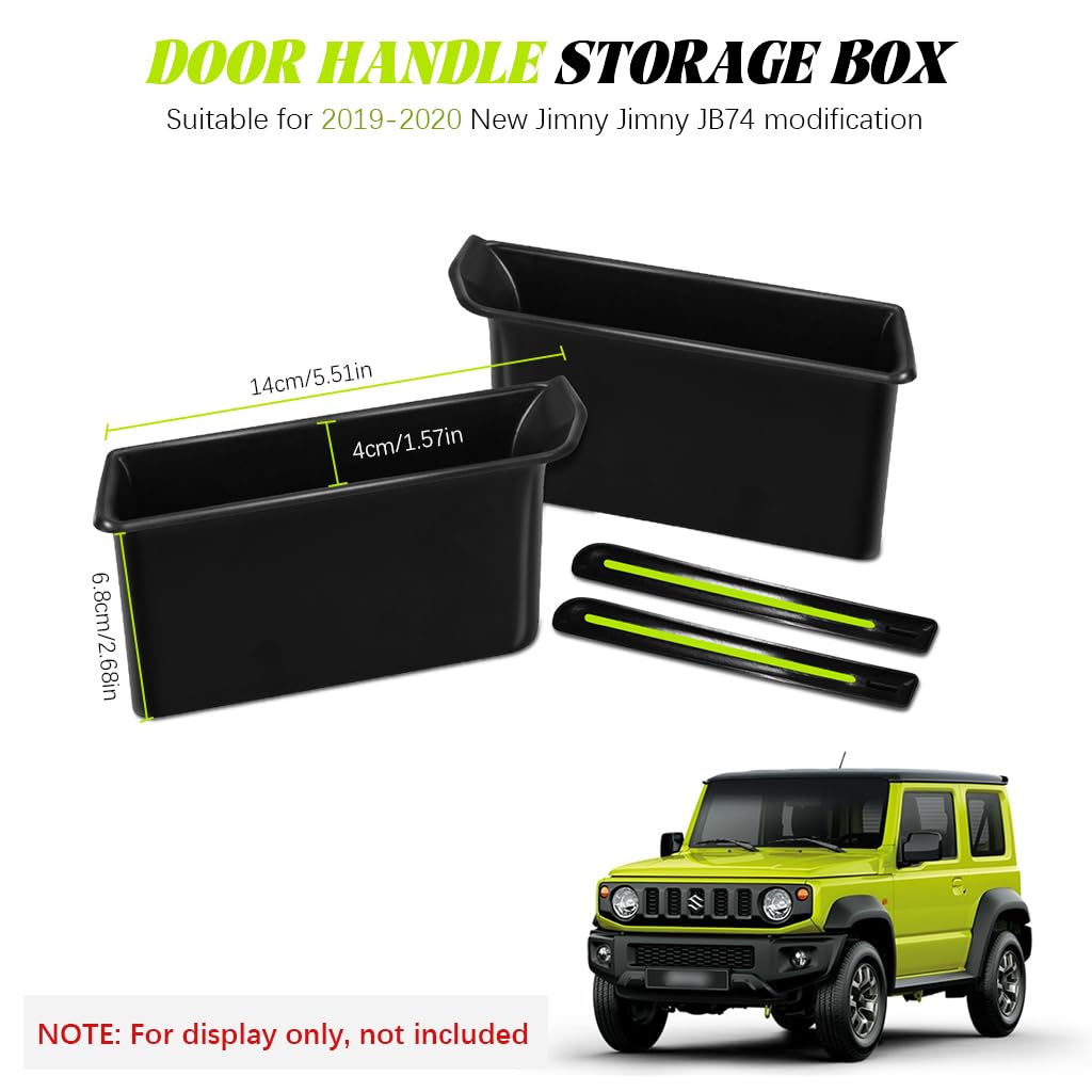 STHIRA® Car Organizer Case Front Row Door Handle Modification Organizer Case for Accessories Universal Plastic Door Handle Car Storage Box for Suzuki Jimny JB64 JB74W 2019-2024