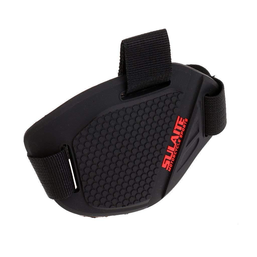 Magideal Motorcycle Gear Shift Pad for Shoe Protection with Adjustable Non Slip TPU Rubber | Black