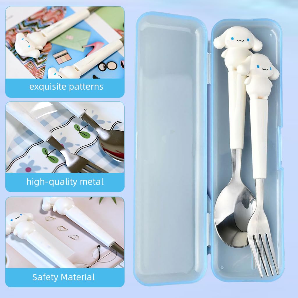 Supvox Cutlery Set for Kids with 7.87 in Utensils featuring Balanced Handles and Case