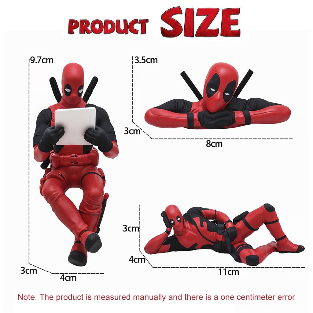 Zibuyu Deadpool Action Figure Set for Car and Desk Decor with Movable Joints | 3 Pc PVC Collectibles