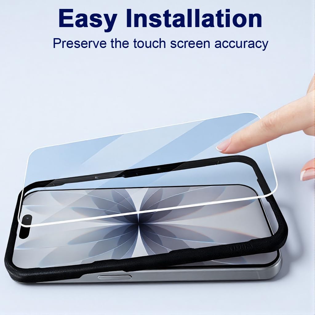 ZORBES iPhone 17 Screen Protector Set with 3+3 Tempered Glass and Snap-On Lens Covers | Bubble-Free Installation