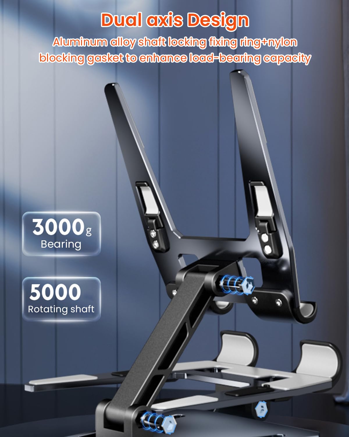 ZORBES Mobile Stand for Desk with Dual Axis Adjustable Foldable Design and Aluminum Alloy Stability