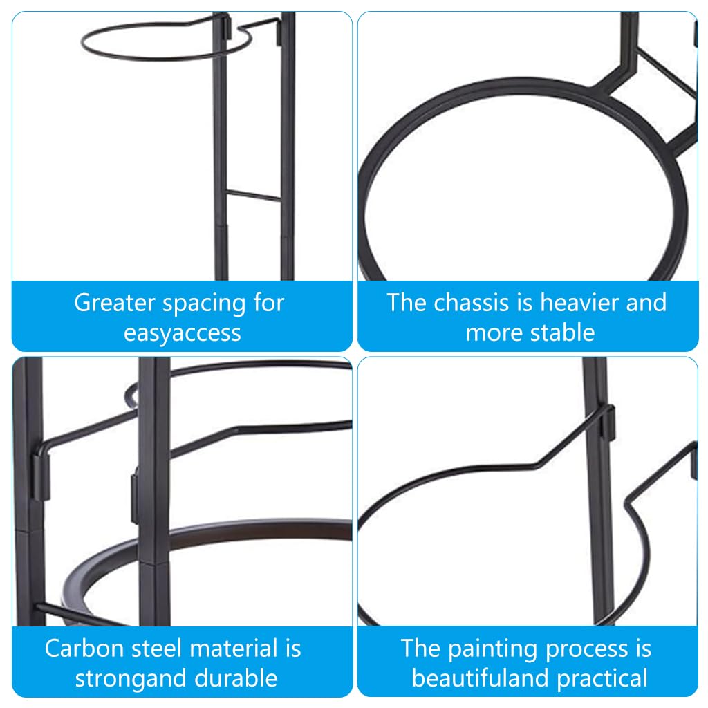 Proberos Basketball Storage Rack for Sports Equipment with 5 Ring Holders and 45.4 in Metal Frame | Easy Assembly Organizer for Gym and Garage