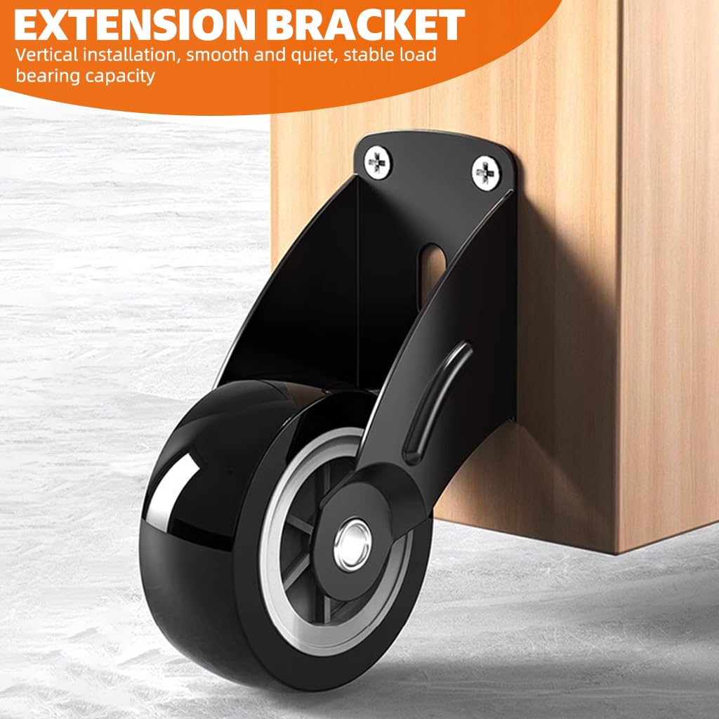 Rigid Caster Gate Wheels for Sagging Wooden Doors with 2.36 in Alloy Axles | Smooth Sliding