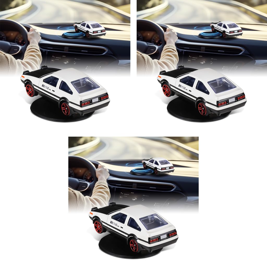 STHIRA Mini Car Model Drifting AE86 for Dashboard and Desk with Self Adhesive Base 2.95in | Alloy Collectible Gift