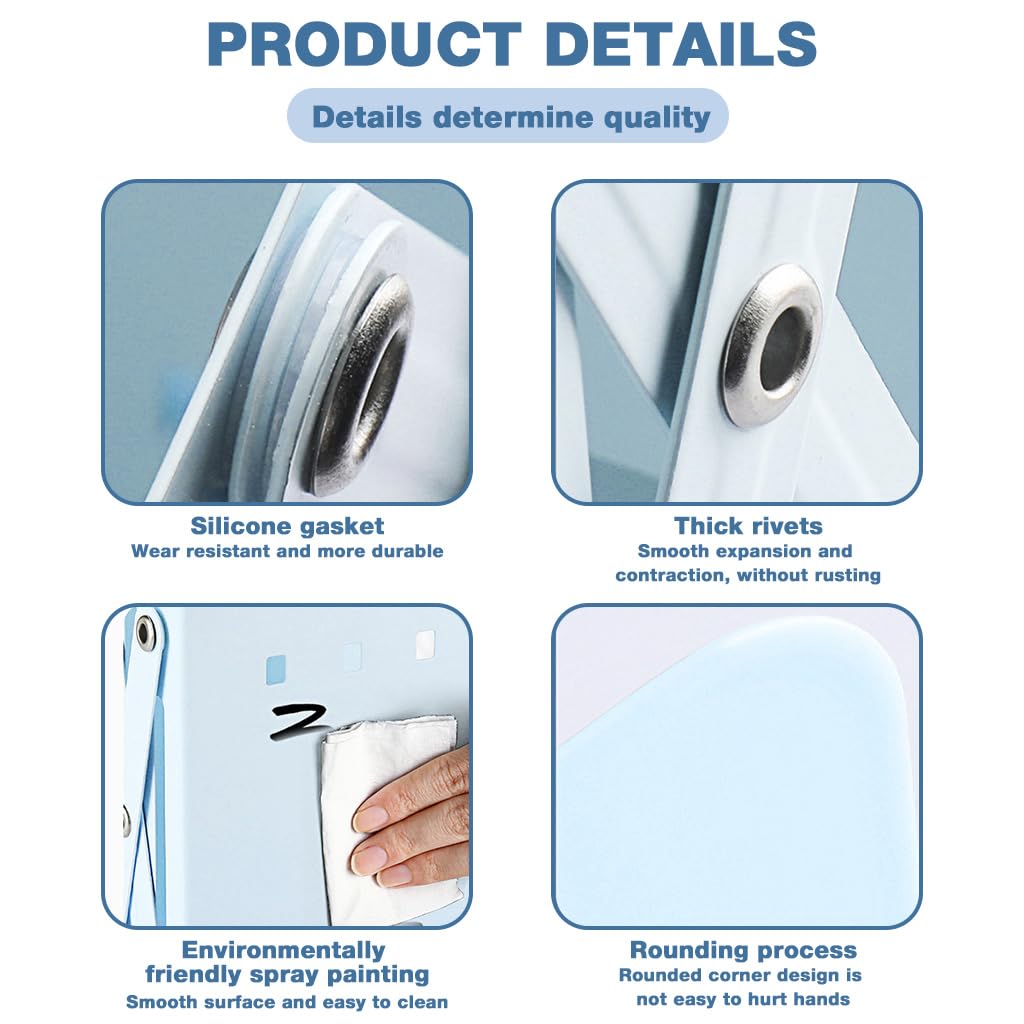 OFIFO Telescopic Bookshelf Desk Organizer with 17.7 in Adjustable Metal Frame & Utility Hooks