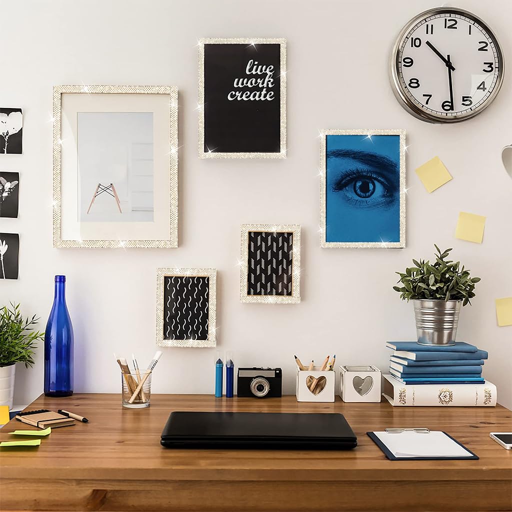 HASTHIP Pearl Rhinestone Ribbon Tape for DIY Crafts featuring Self Adhesive Design and 3 Rolls 1 Yard Each