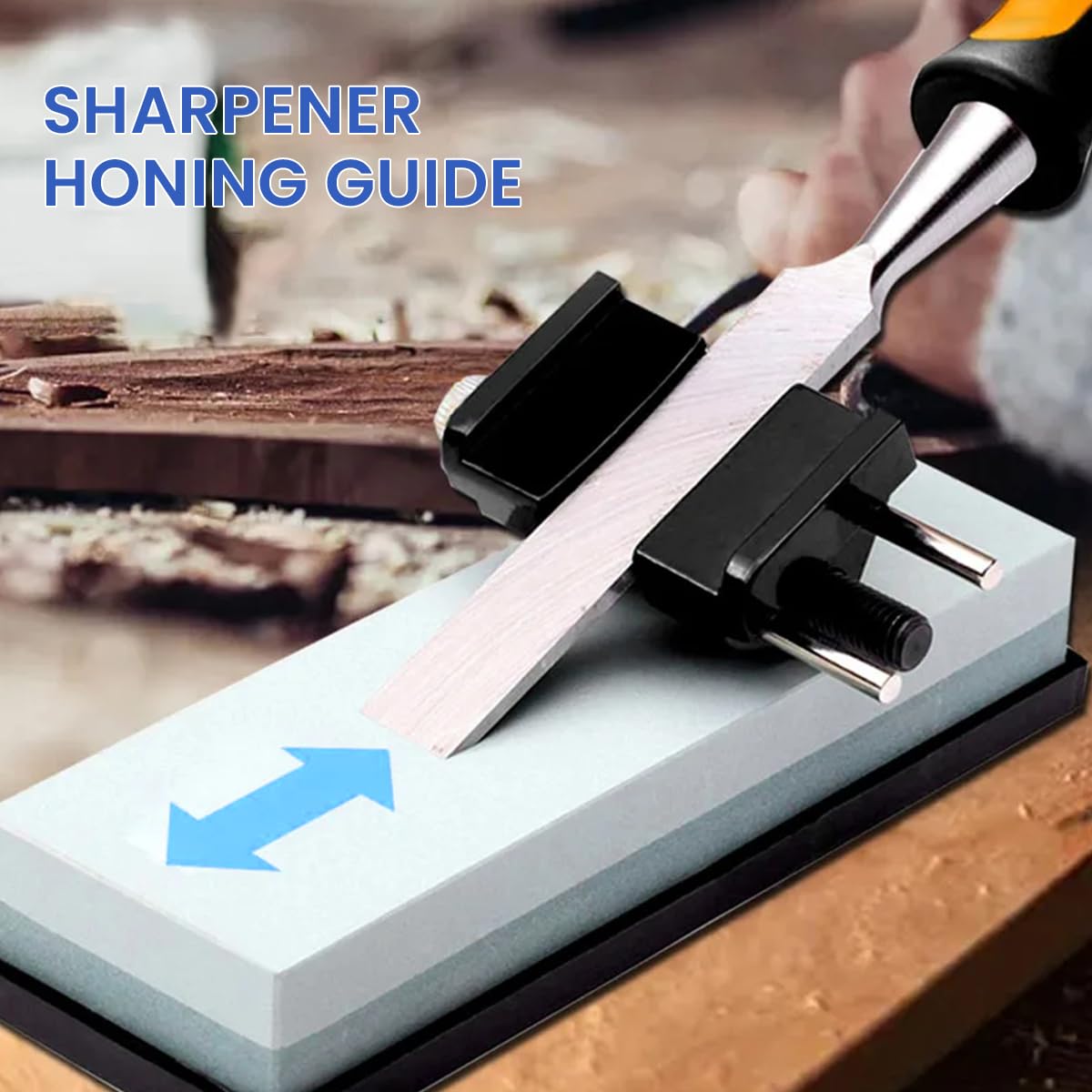 Serplex Chisel Sharpening Jig for 1/4–2 Chisels and 1-3/8–3-1/8 Planer Blades with Cast Aluminum Body