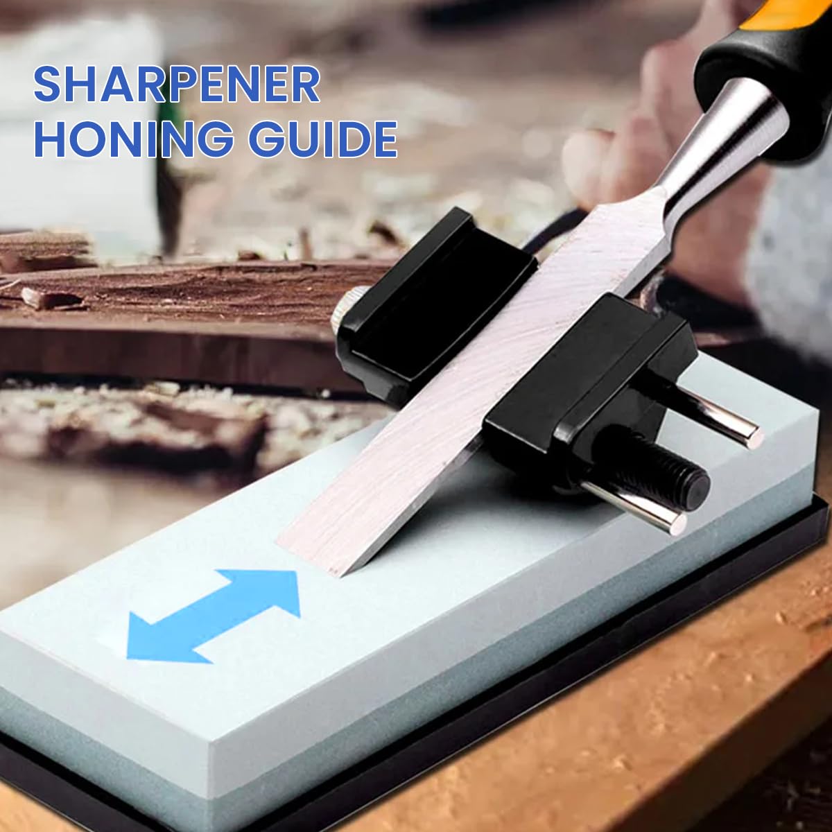 Serplex® Honing Guide Sharpener Stone for Chisels and Planes, Sharpening Jig Sharpening Guide Kit Wood Chisels 1/4