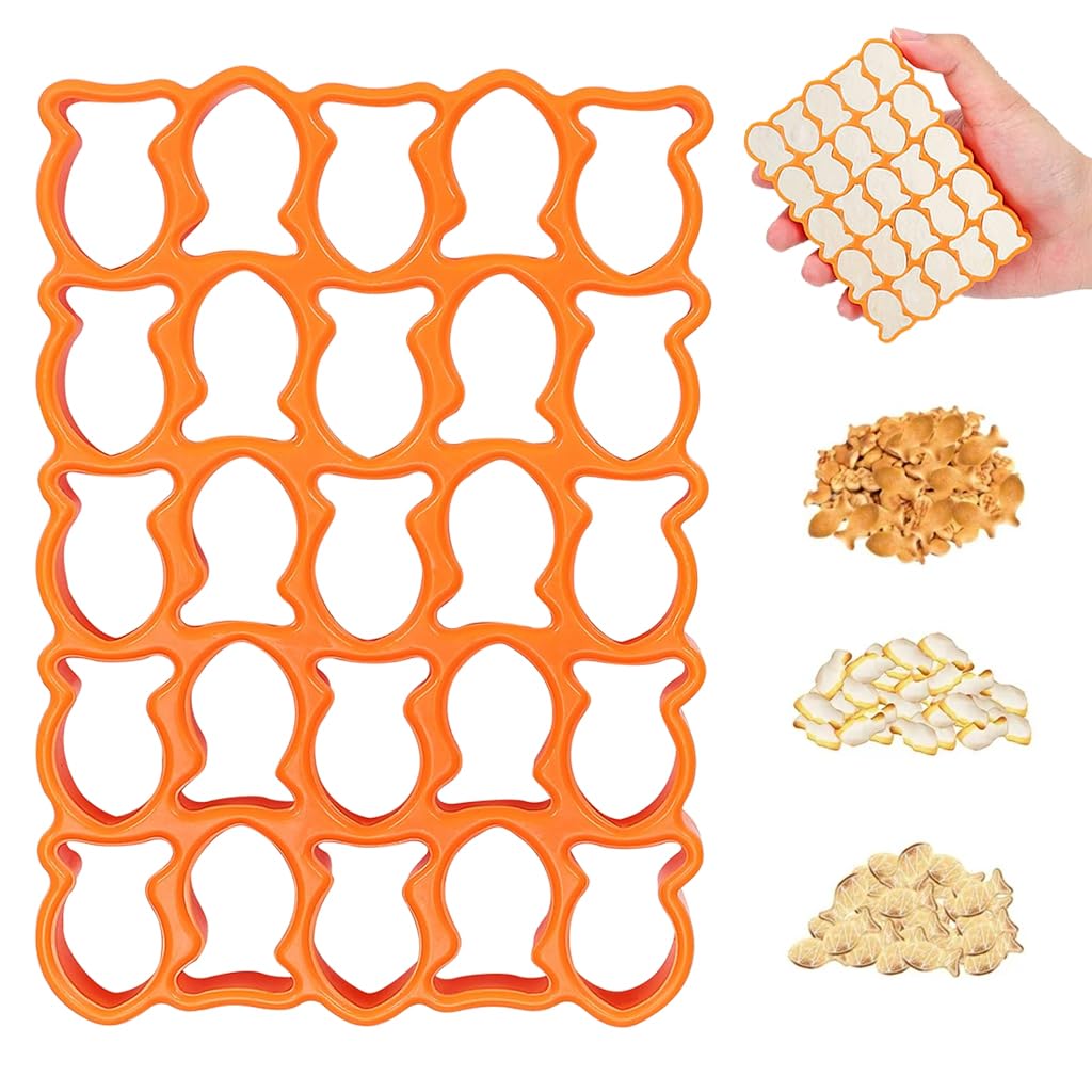 HASTHIP Mini Goldfish Cracker Cutter for DIY Baking with 25 Cavities and Food Grade PP | Easy Clean Fish Cookie Mold