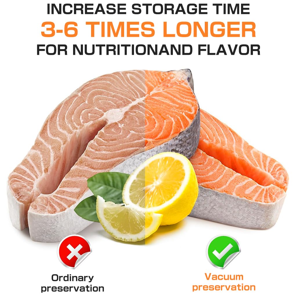 HASTHIP Vacuum Sealer Bags for Food Storage with Puncture Resistant Design 100 pcs 5.9 x 7.8 in | BPA Free PE PET Material