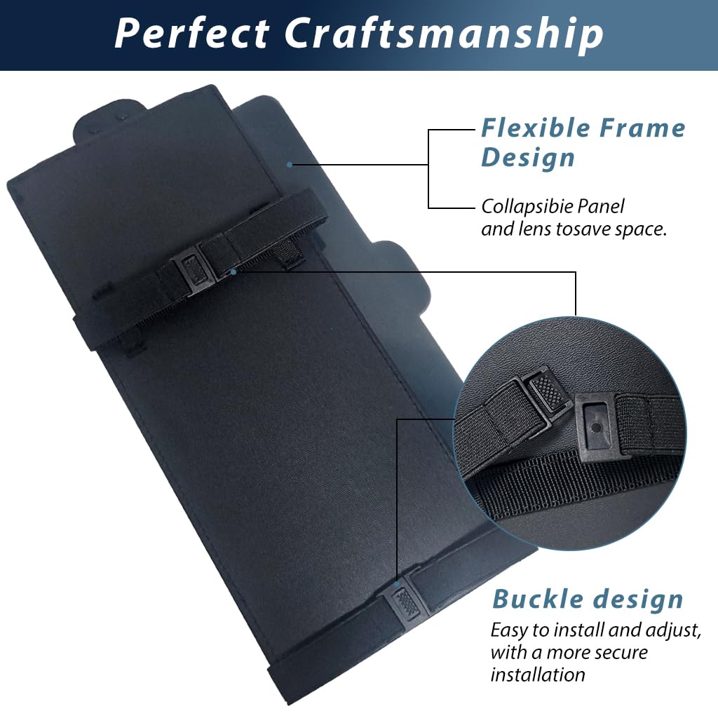 STHIRA Polarized Sun Visor Extension for Cars with Retractable UV400 Film and Adjustable Straps