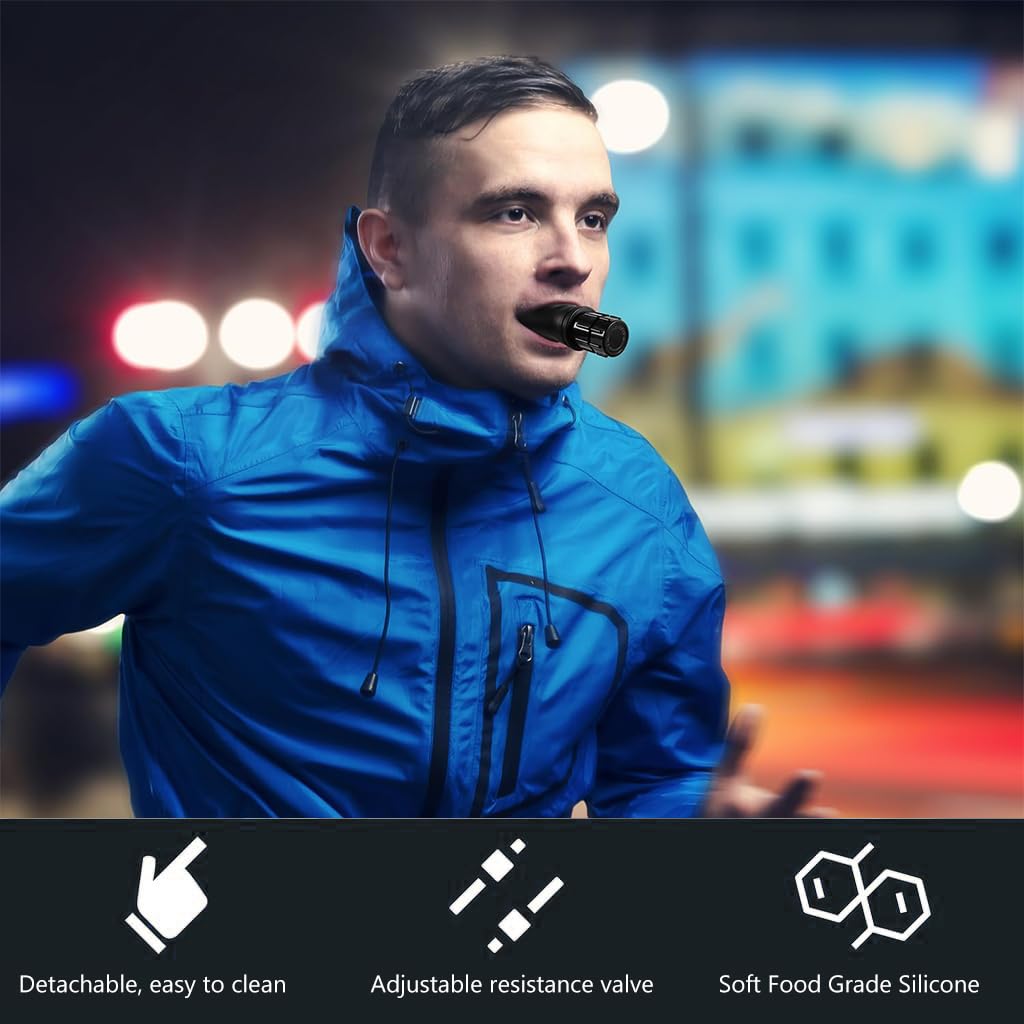 Proberos Breathing Trainer for Lung Strength and Endurance with Dual Resistance Knobs | Food‑Grade Silicone Design