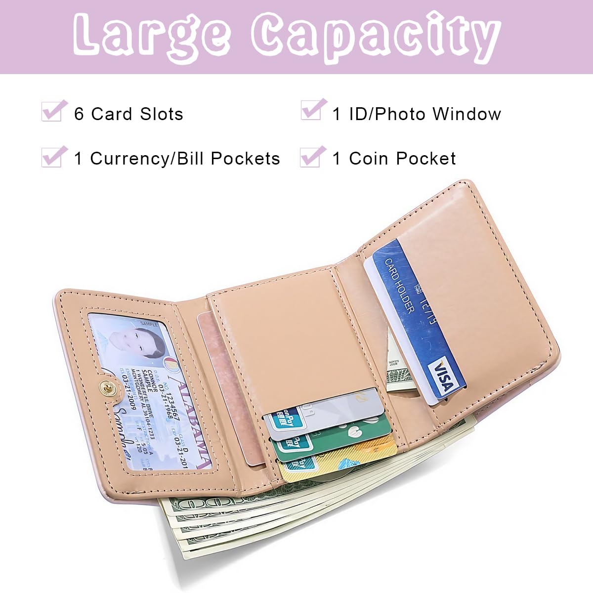 PALAY Girls Wallet featuring Kawaii Sanrio Kuromi Cartoon Design in Purple | 2PCS Gift Set