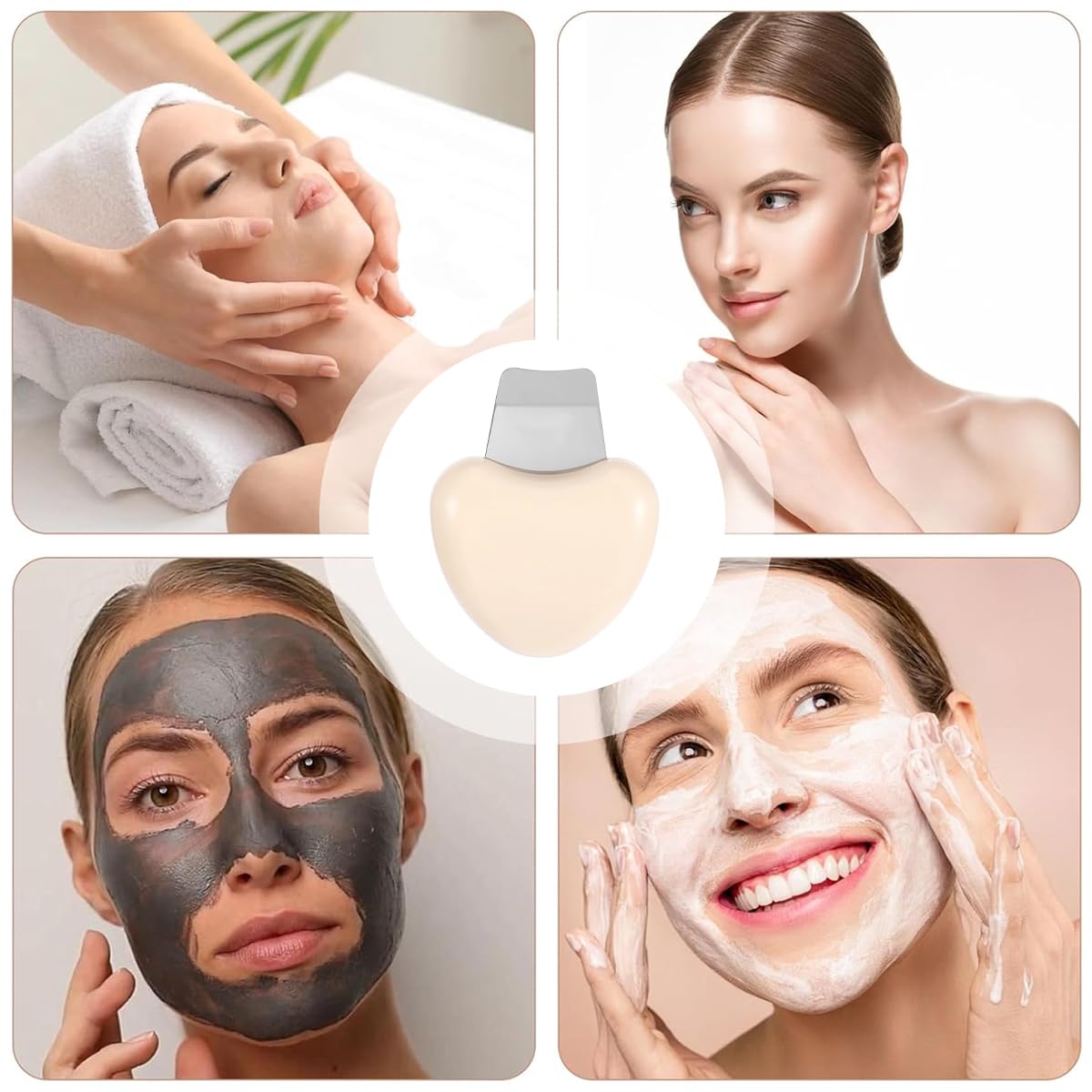 MAYCREATE Blackhead Remover Tool for Deep Cleansing with Heart Shaped Handle | 2 PCS Stainless Steel