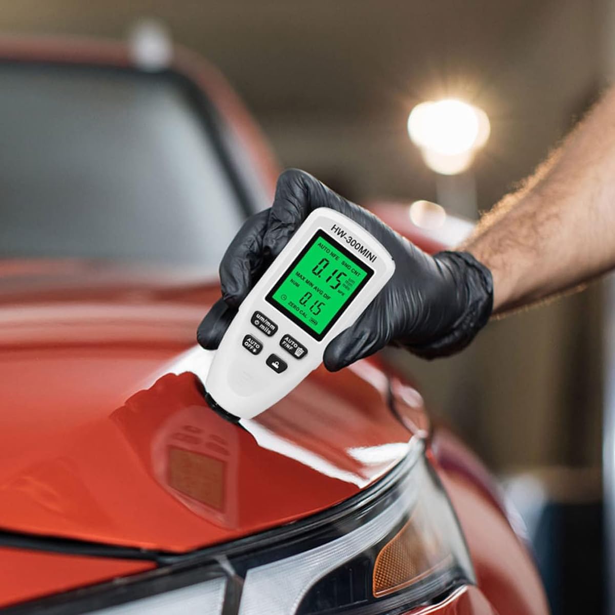 Serplex Paint Thickness Gauge for Automotive Inspection with Fe and NFe Probe 0–2000 um | LCD Display