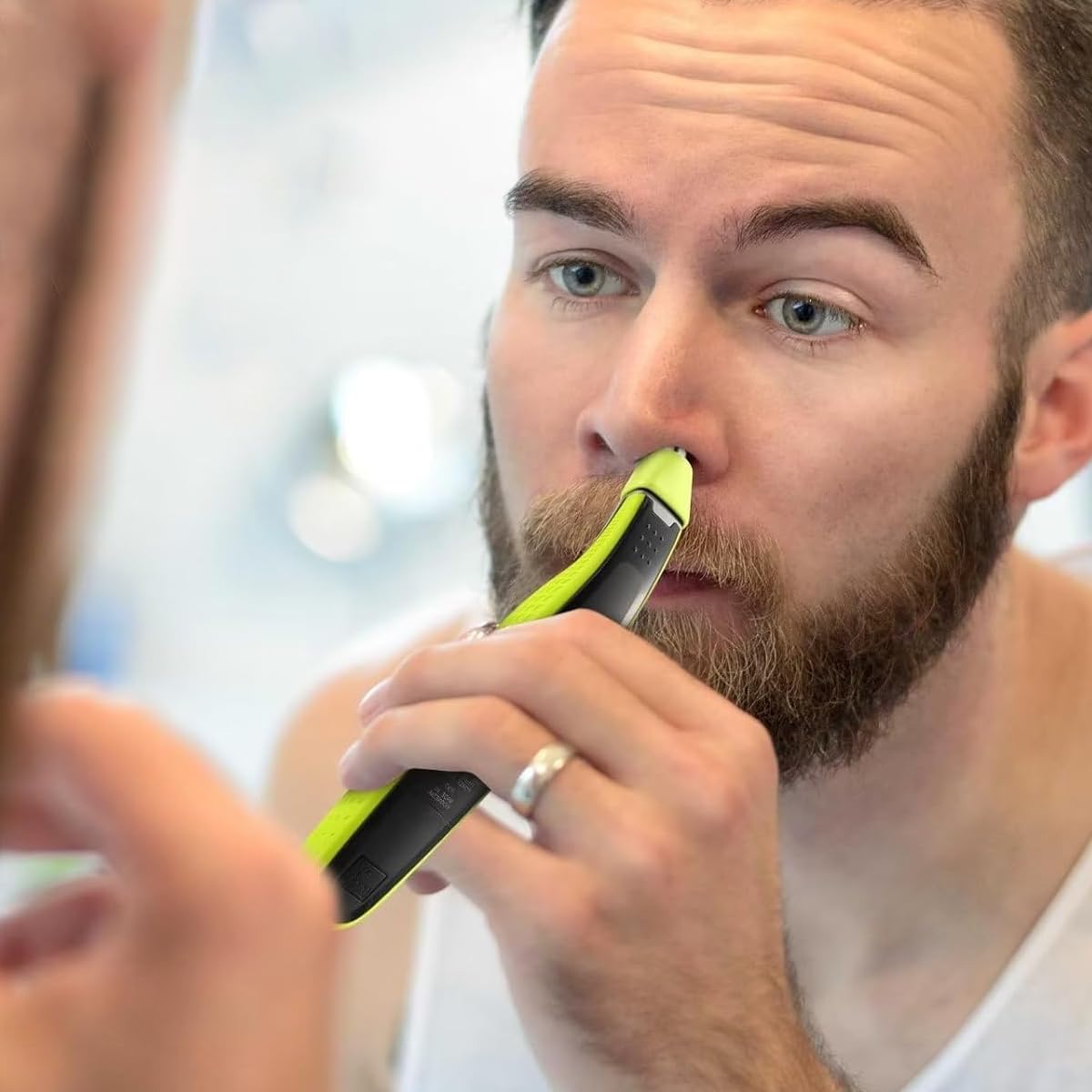 ZIBUYU Nose Hair Trimmer Replacement Blades with 360° Dual Blade System | 2 pcs Stainless Steel Heads for Philips Norelco OneBlade