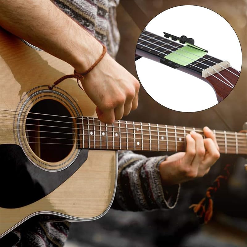 HASTHIP Guitar String Cleaner Pad for Acoustic and Electric Guitars with Double-Sided Pad & Ergonomic Grip Handle | Reusable 1 Pc Maintenance Tool
