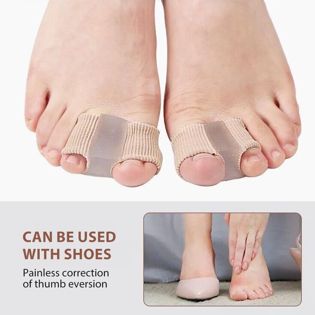 ZIBUYU Toe Separator for Bunion Relief featuring Stretchy Fabric Design | Pack of 2