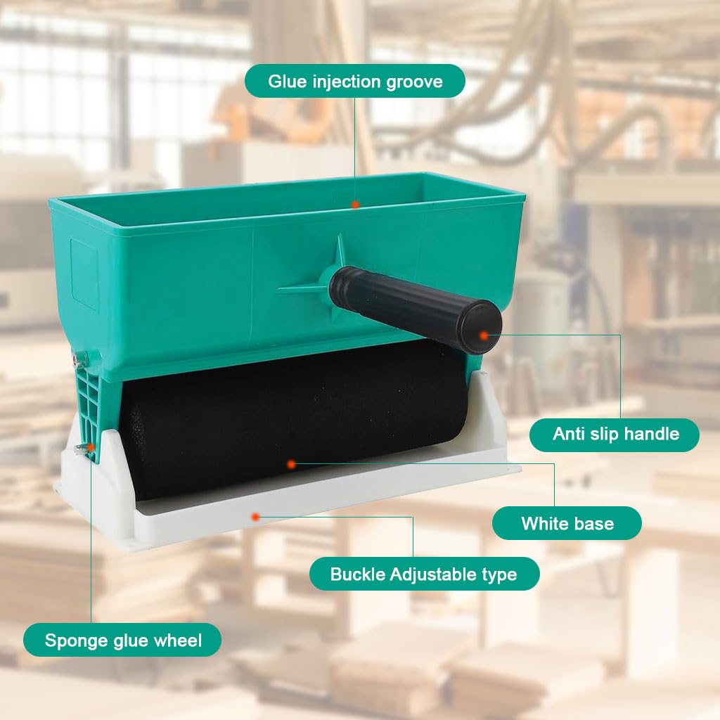 Serplex Glue Applicator Roller for Woodworking and DIY with 9 in Foam Wheels | 460 ml Portable Handheld Tool