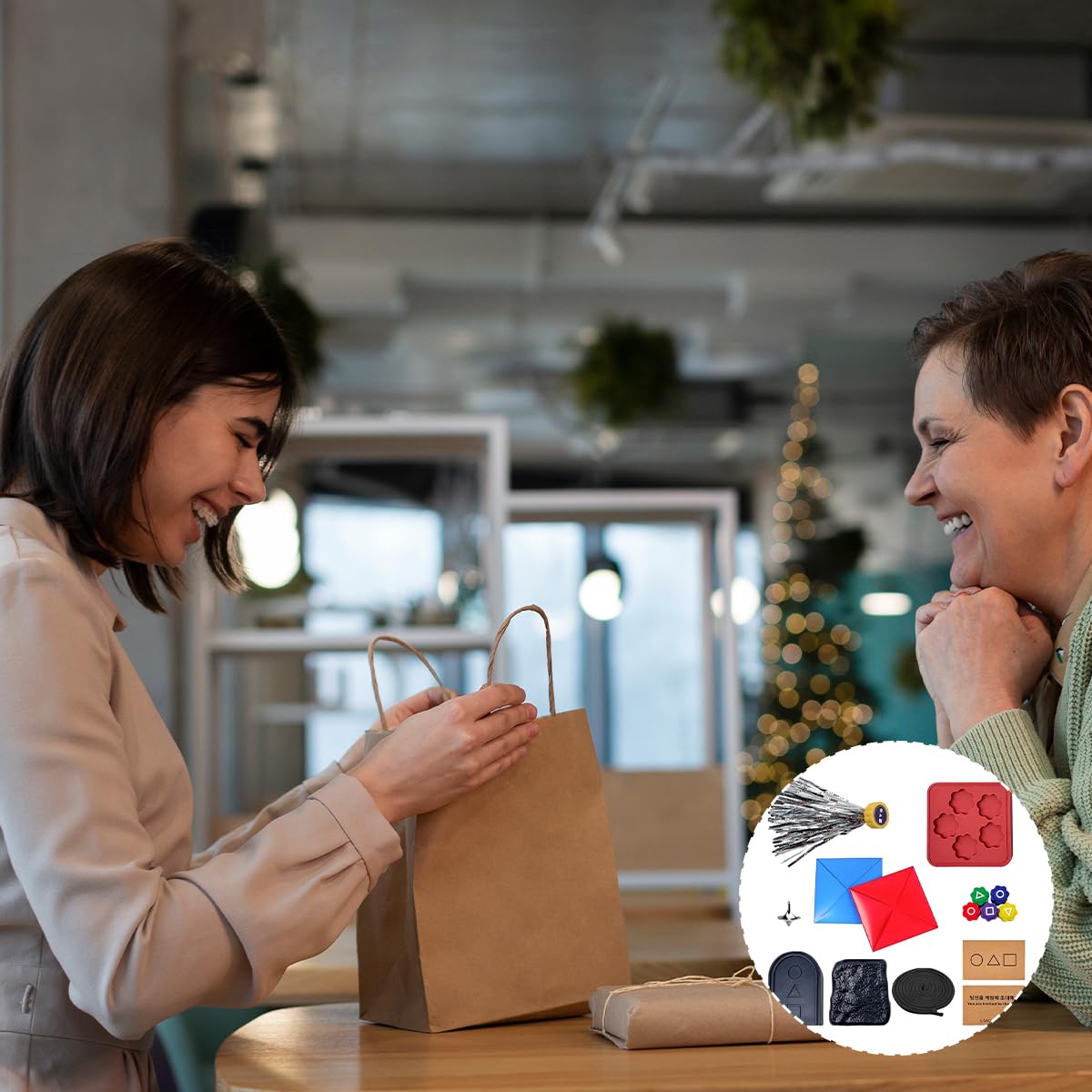 PATPAT Gonggi Korean Game Set for Family Fun featuring Tossing Stones and Tile Flipping | Traditional Korean Toys Collection