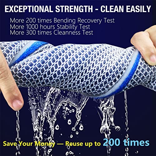 Qpets® 30 x 40cm Aquarium High Density 8 Layer Cotton Reusable Pad Fish Tank Sponge Cuttable Filters for Medium Tanks 2PCS