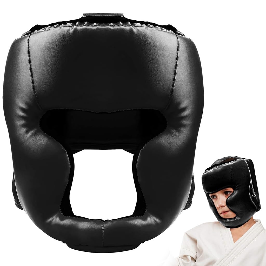 Optifit Boxing Headgear for Training and Sparring with Thick Sponge Padding | PU Leather for Teens and Adults