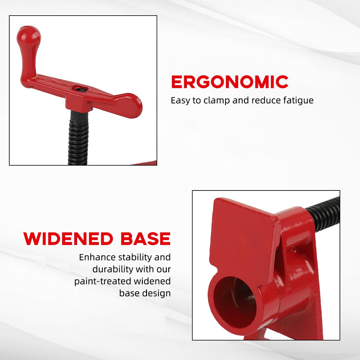 Serplex Wood Gluing Pipe Clamp for Woodworking & DIY Projects with Adjustable Jig | Heavy-Duty Steel 3/4 in Design