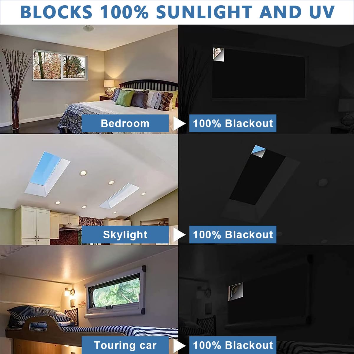 HASTHIP Portable Blackout Shades for Windows featuring 118 x 57 in 420D Oxford Cloth | 2pcs Set for Perfect Sleep