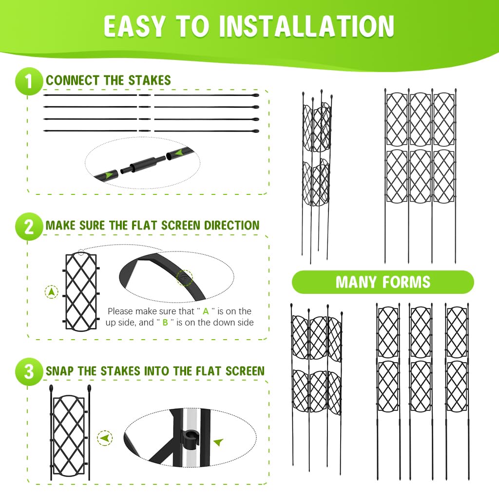 HASTHIP® Trellis for Flower Bed DIY Assembly Upright Climbing Trellis for Plants Outdoor Indoor Plant Trellis for Flower Pots Decorative Climbing Trellis