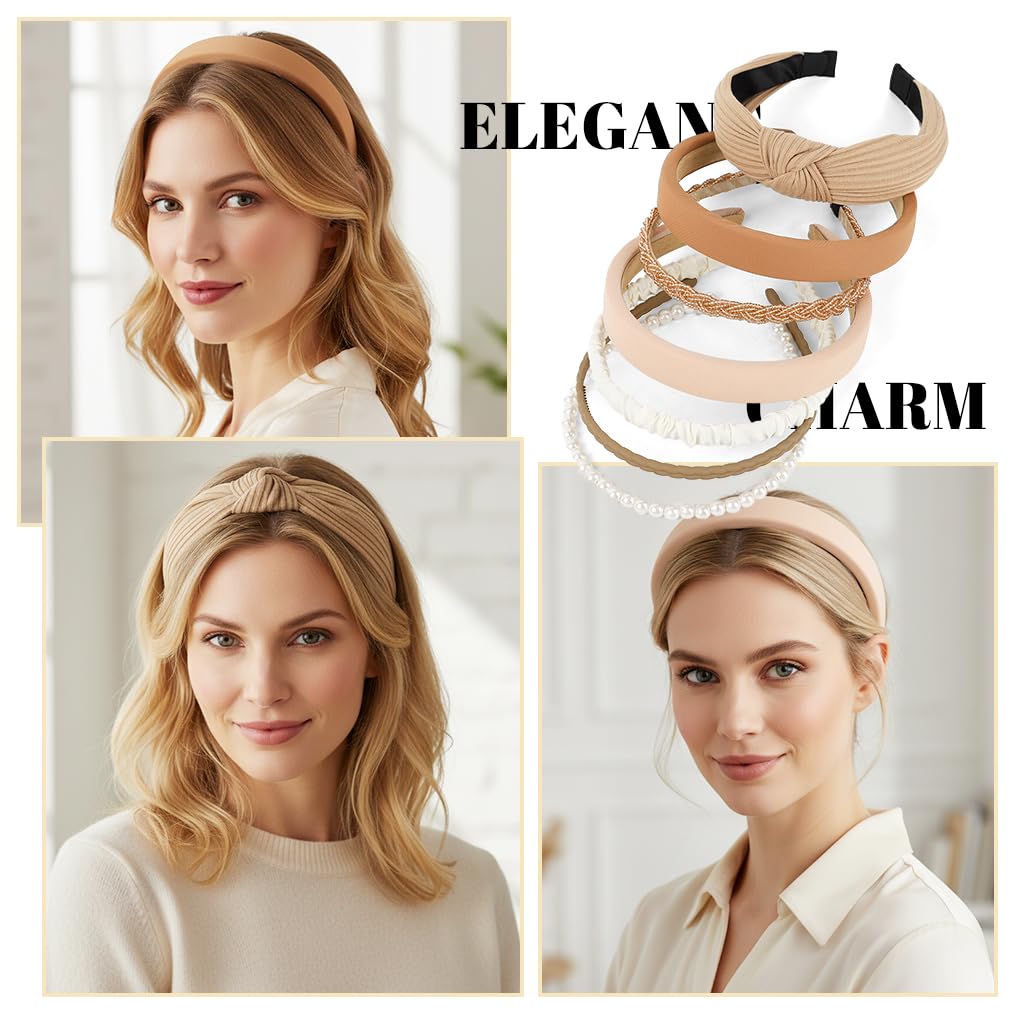 MAYCREATE Headbands for Women and Girls featuring 7pcs Multi Style Non Slip Design | Fashion Hair Accessories Set