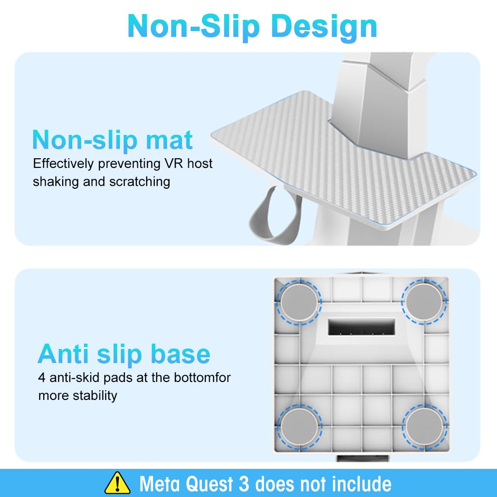 Verilux Glasses Storage Stand for Meta Quest 3 and 3S featuring Non Slip ABS Base | 3PCS Set