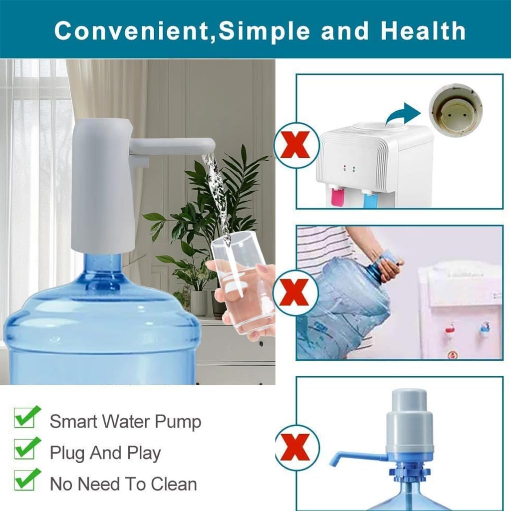 HASTHIP Intelligent Electric Water Dispenser for Home and Office with Dual Pump 2.2L/min Flow | Foldable Nozzle and Blue LED Light