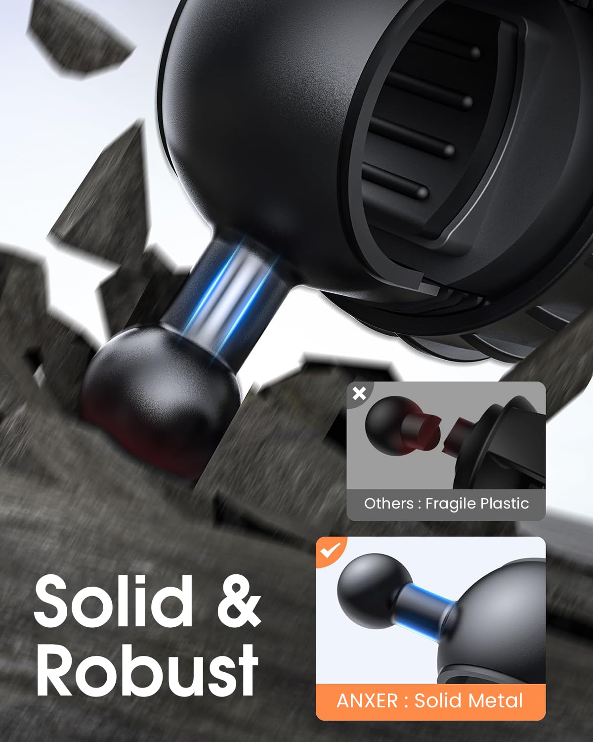 STHIRA Mobile Holder for Bike with 1s Lock System and Camera Friendly Design | Fits All Smartphones