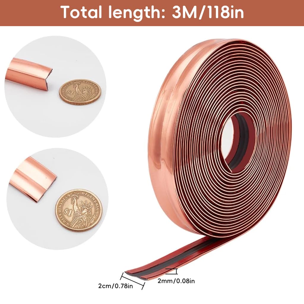 HASTHIP Wall Molding Trim for Home Decoration with Flexible PVC | 9.84ft x 0.78in 2PCS