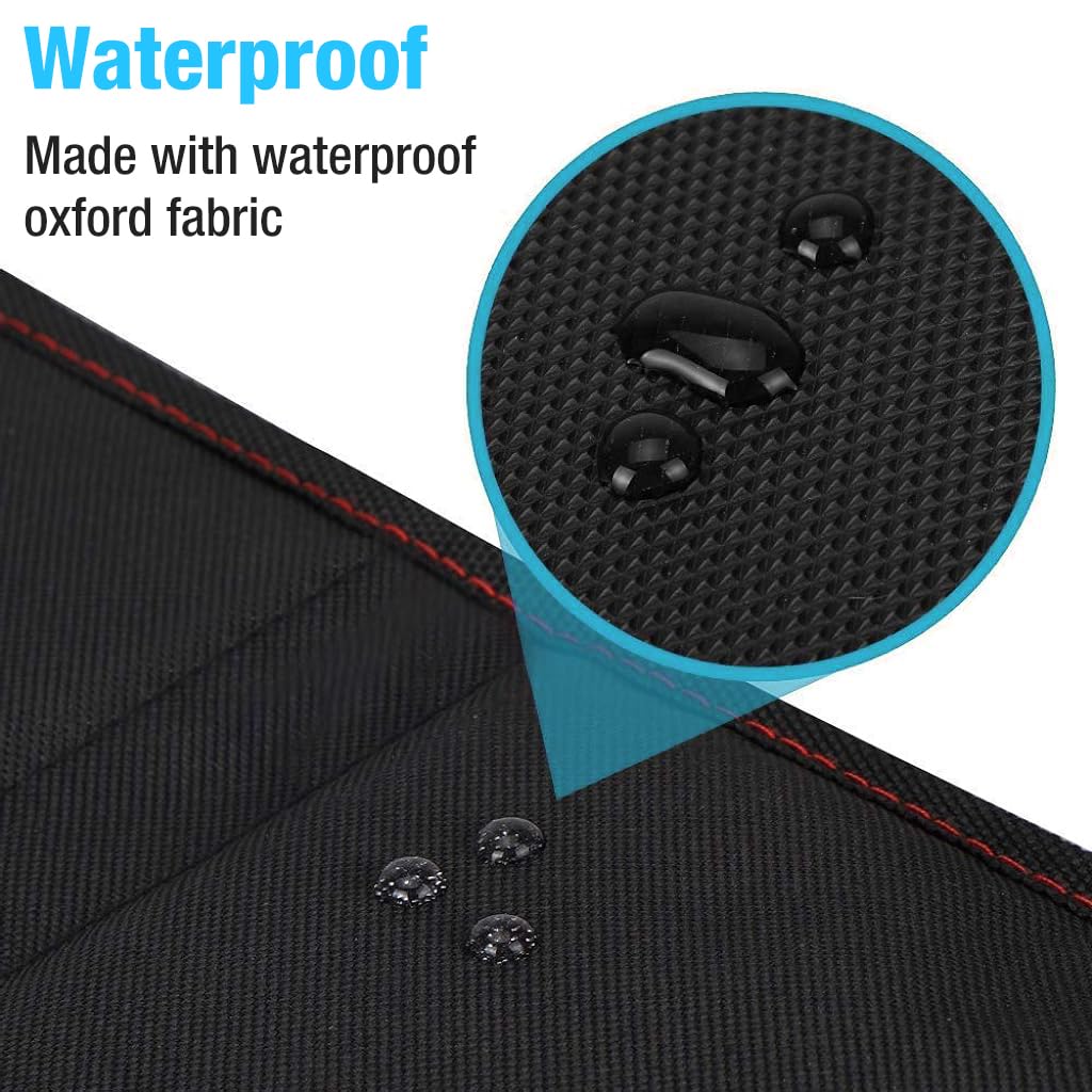 STHIRA Car Seat Protector for Child Car Seat with Thick Padding and Non Slip PVC Leather | Black Upholstery Cover