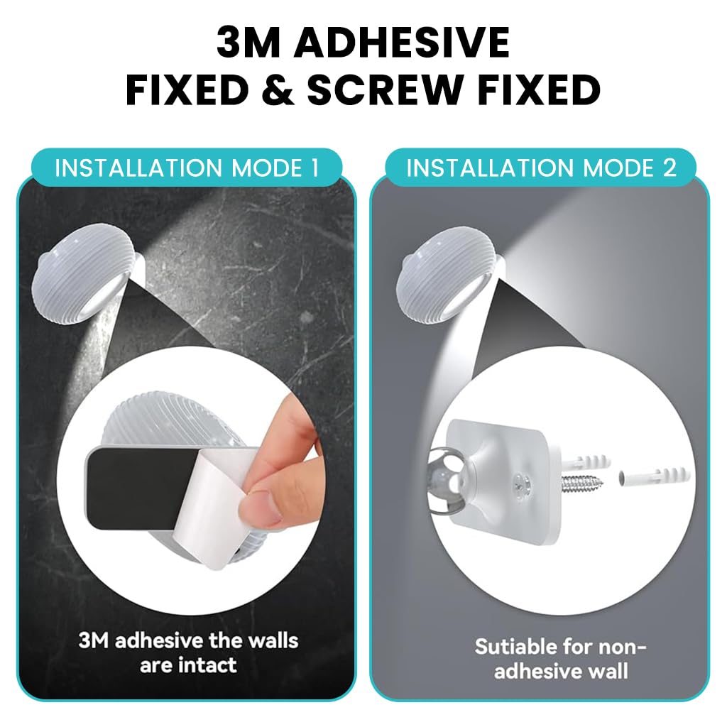 ELEPHANTBOAT USB LED Wall Light for Reading with 360° Magnetic Ball and Touch Control | 2000mAh Rechargeable