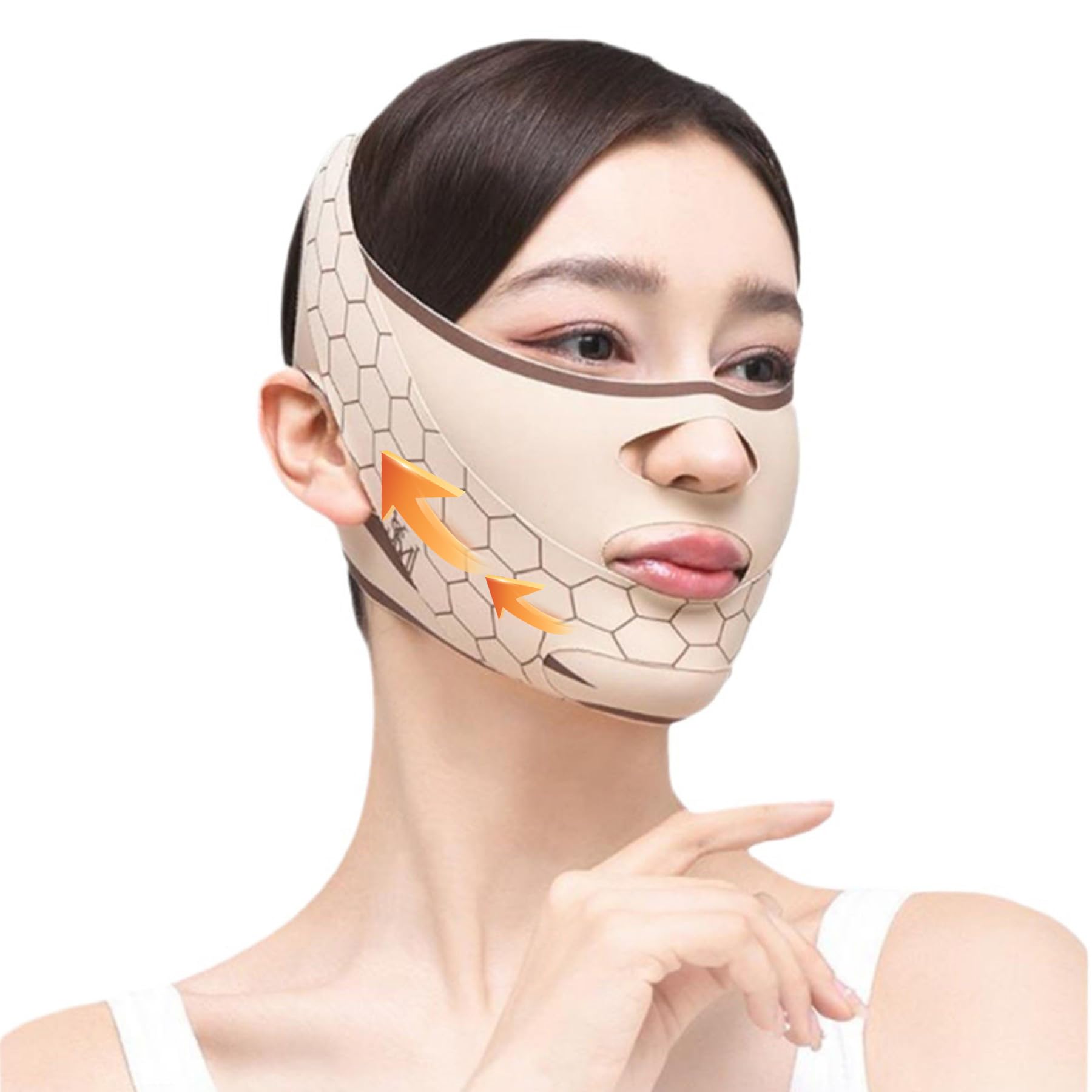 MAYCREATE V Lifting Face Mask for Chin and Jawline Sculpting with Elastic Compression | Firming Sleeping Mask for Youthful Contoured Skin