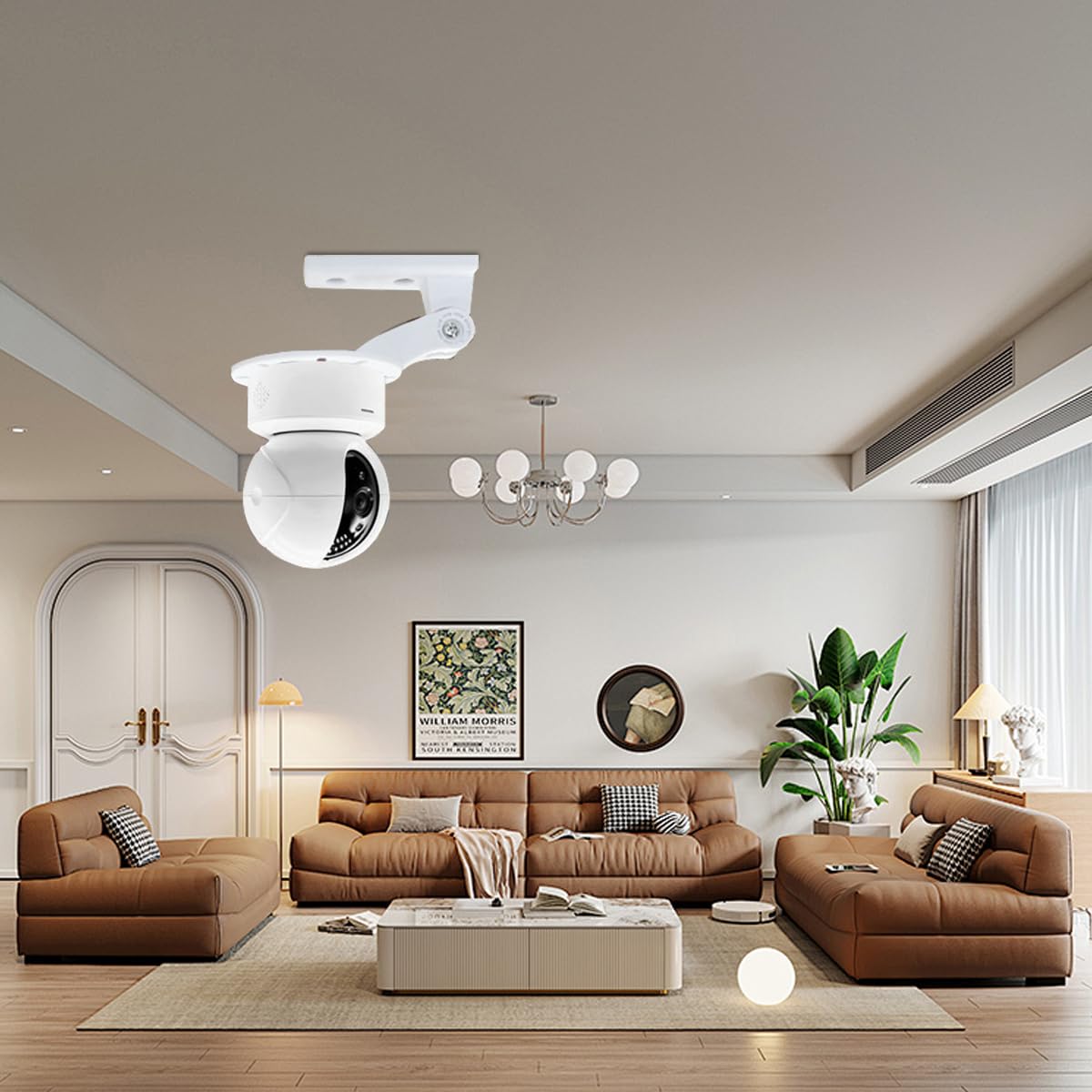 ZORBES CCTV Camera Mount Kit for Home Surveillance with 360° Rotatable ABS Bracket