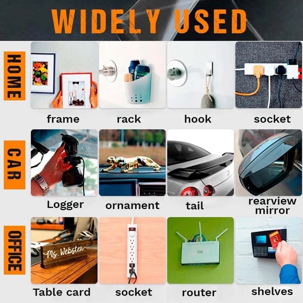 ZIBUYU Small Double Sided Tape for Home Use with Reusable Design 60 Pcs 20mm x 58mm | Transparent PVC Adhesive