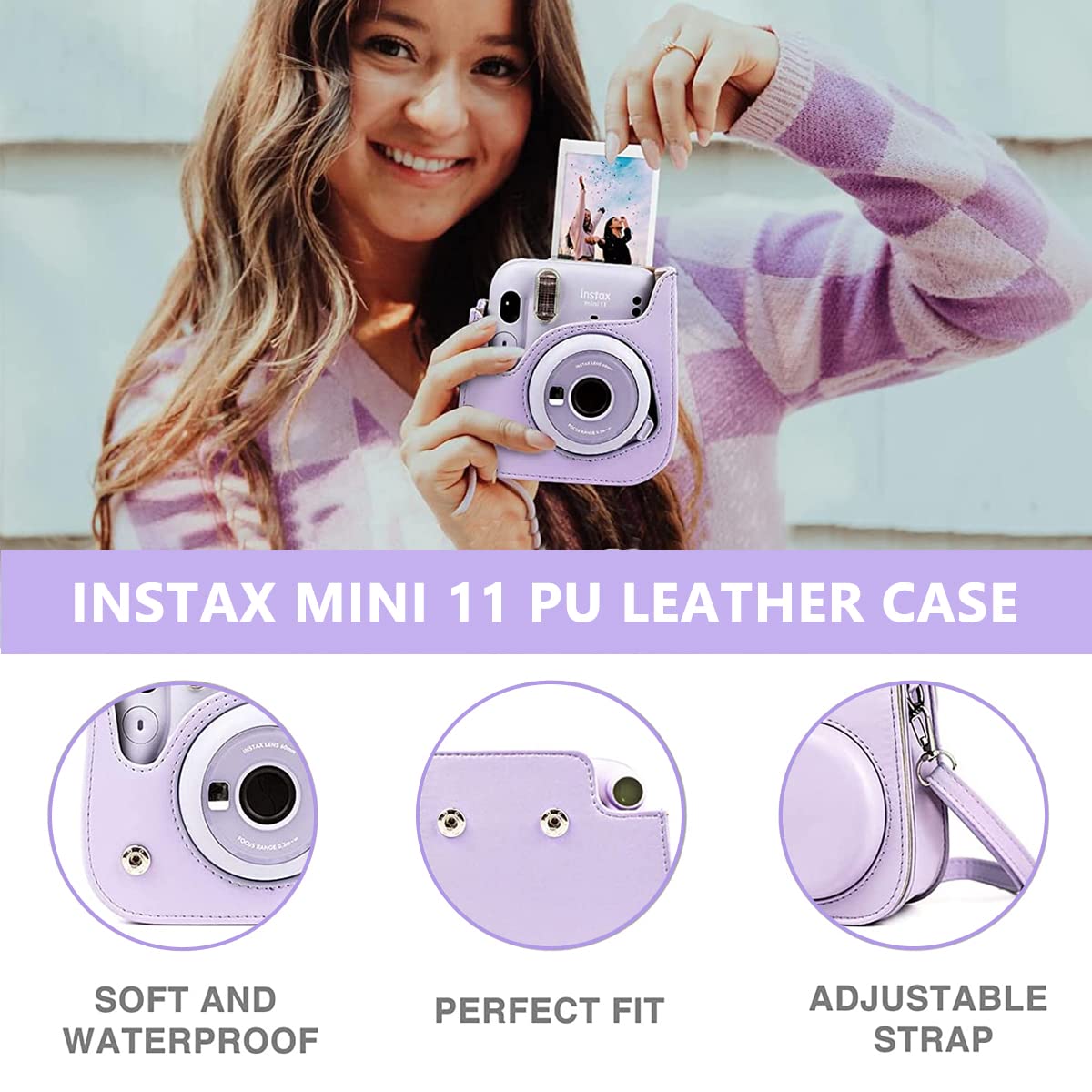 ZORBES® Instax Mini 11 Accessories Includes Camera Case/Photo Album/Photo Frames/Hemp String/Photo Clips/Easy Desk Photo Frames Instax Mini 11 Photo Decoration Accessories Kit