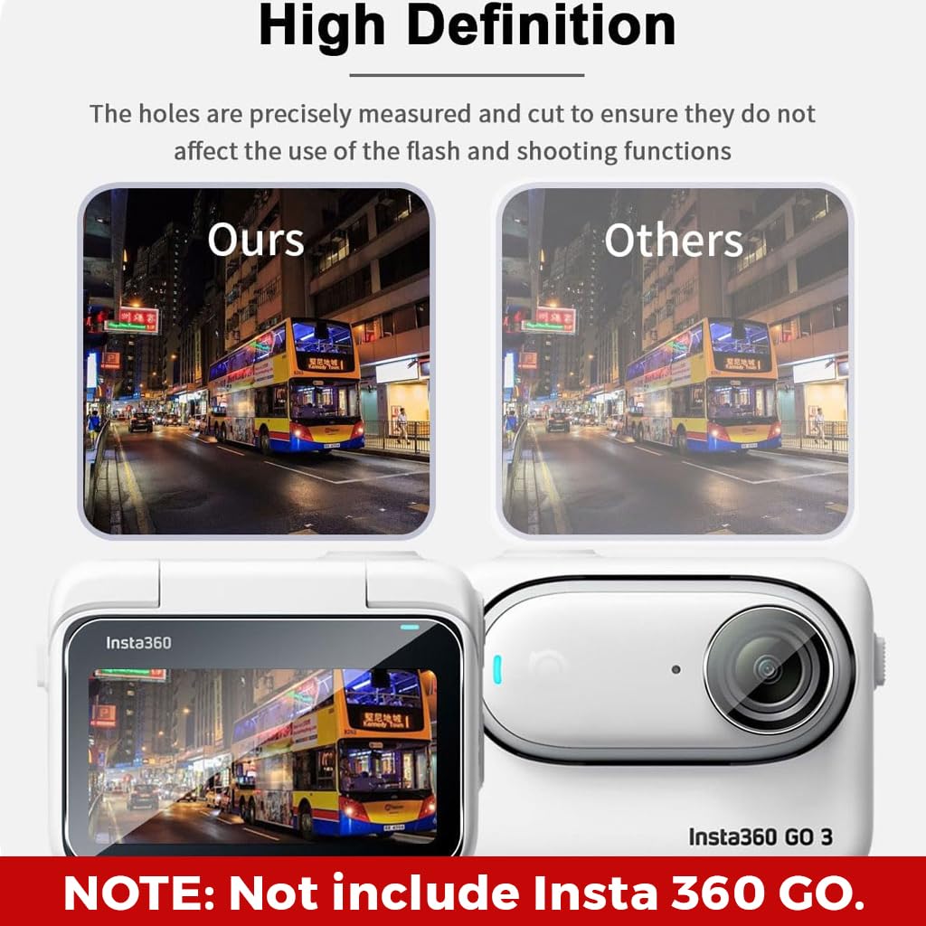 ZORBES Screen Protector for Insta 360 GO 3 with 9H Tempered Glass and Anti Glare Lens | 2 Set
