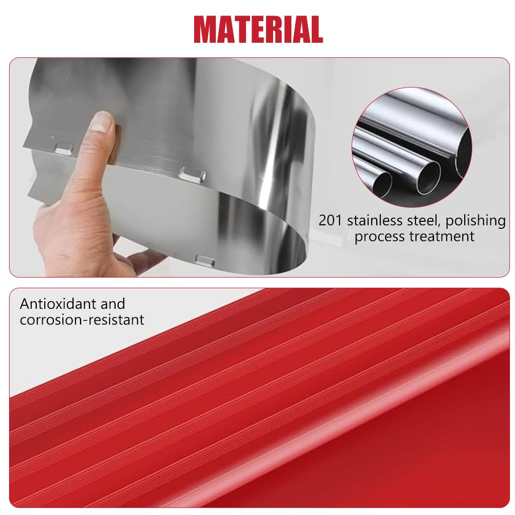 Serplex Skimming Blade for Plaster and Drywall | 15.7 in Stainless Steel with Rubber Handle