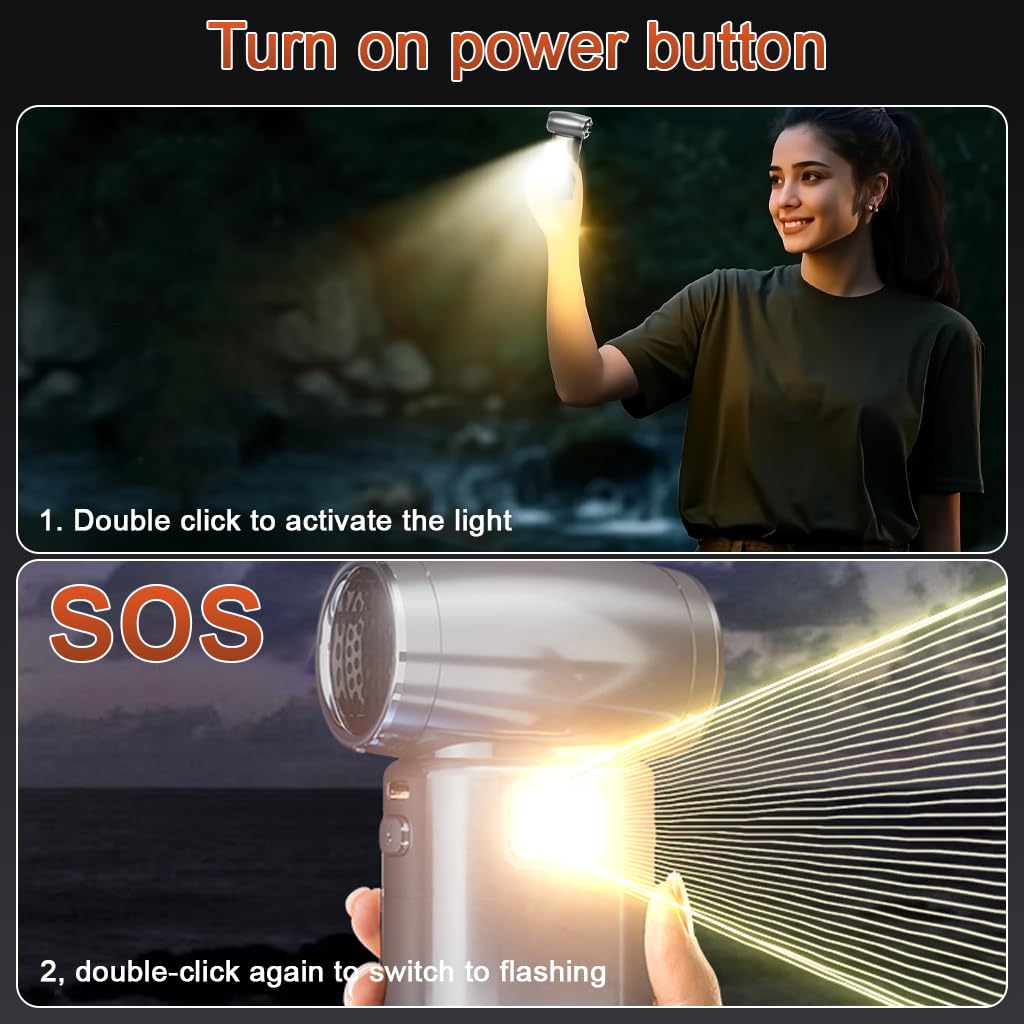 ZORBES Air Blower for Travel and Outdoor Use with 130000RPM Jet Power Turbo | 6000mAh Battery and LED Display