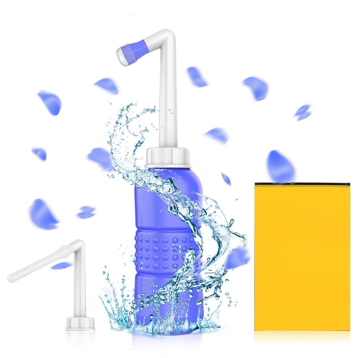 Supvox Portable Bidet for Toilet and Travel with 450ml Bottle featuring 2 Nozzles | Postpartum Care Wash